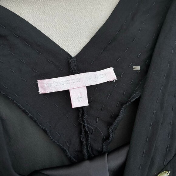 REBECCA TAYLOR BEADED SILK DRESS SZ - Picture 6 of 6